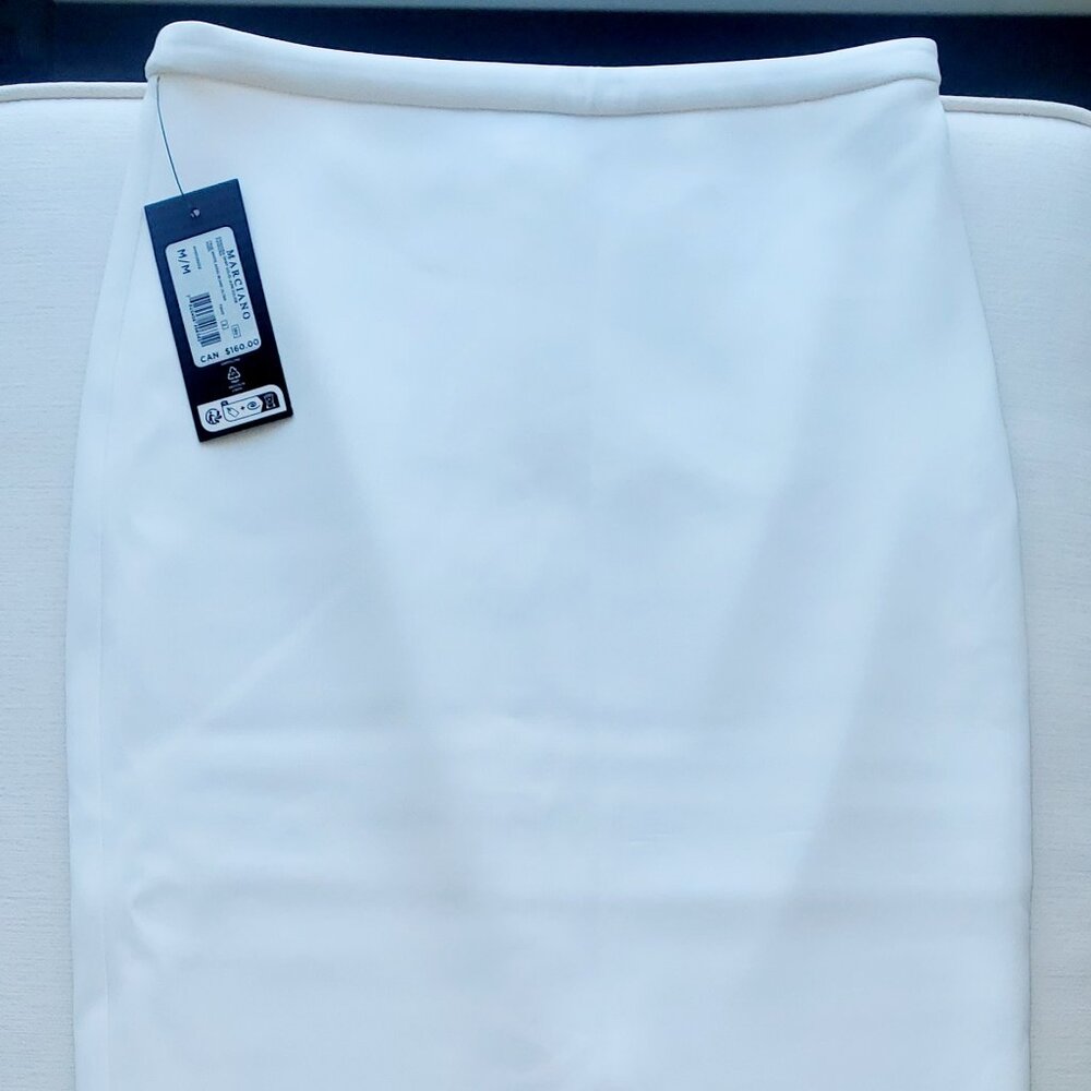 White Pencil Skirt Marciano Size Medium NWT - Picture 4 of 7